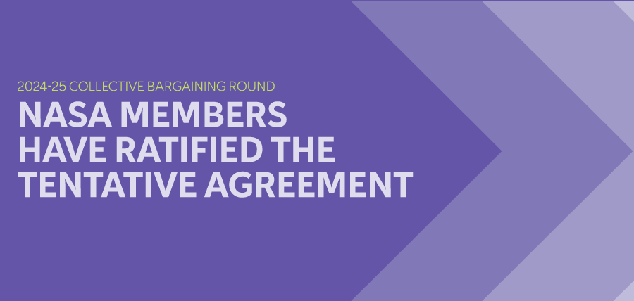 NASA members have ratified the tentative agreement