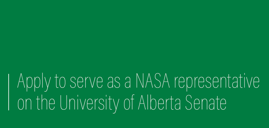 Apply to serve as a NASA representative  on the University of Alberta Senate